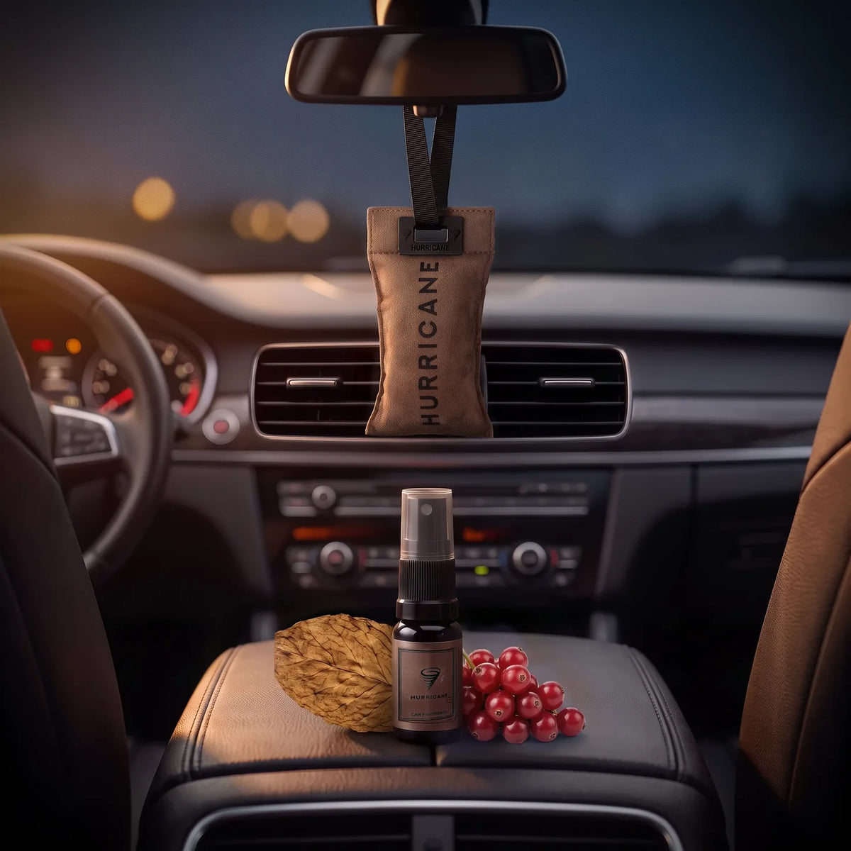 Mirror Standard in Brown in a car