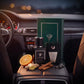 Perfume Premium in Green in a car