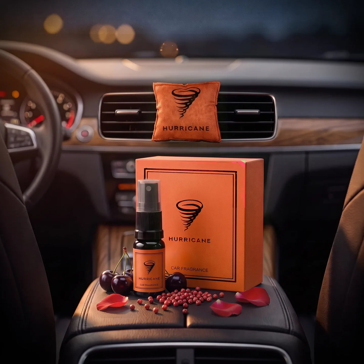 Vent Standard in Orange in a car